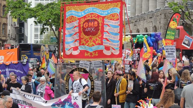 Out In Brum - Pride 2015 - Parade - Lesbian and Gays Support the Miners